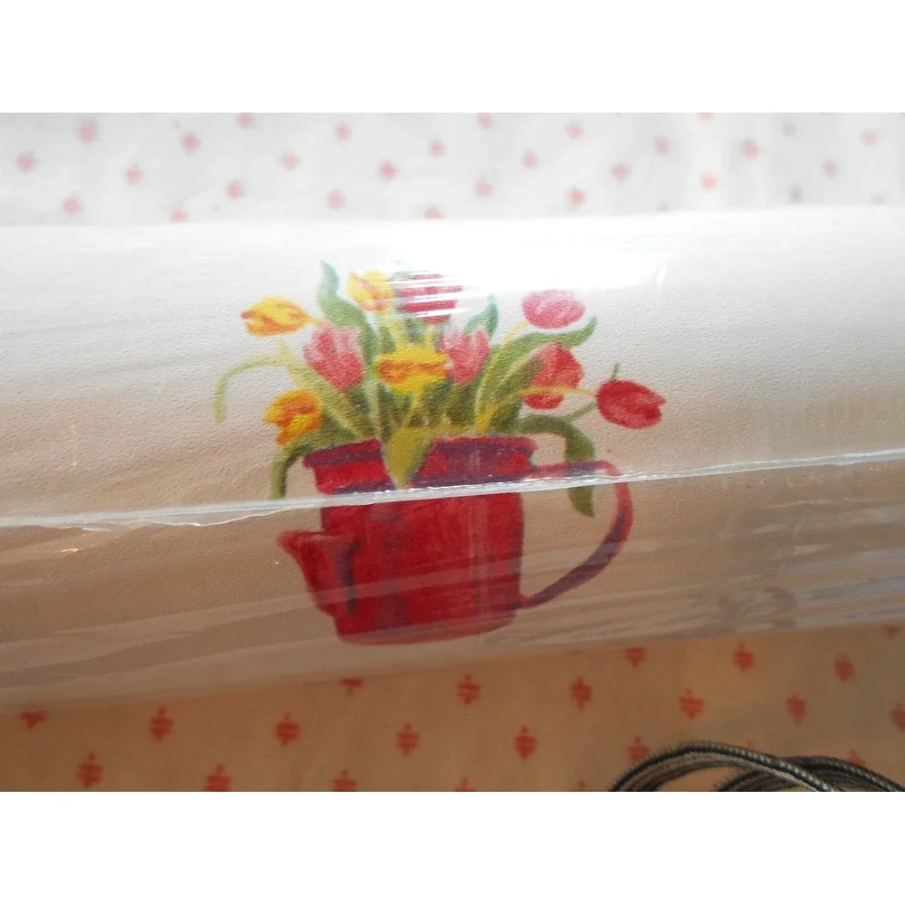 Whimsy Vintag Wallpaper Floral 57.75 Sq Ft Flowers Cottage Vinyl 70s 80s Teapot
